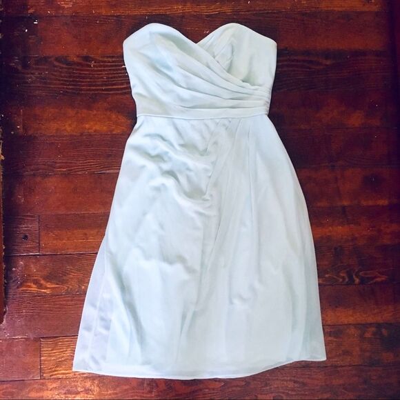 David's Bridal Dresses & Skirts - David’s Bridal Strapless Dress Size 0 Mint Green Bridesmaid HOCO Formal